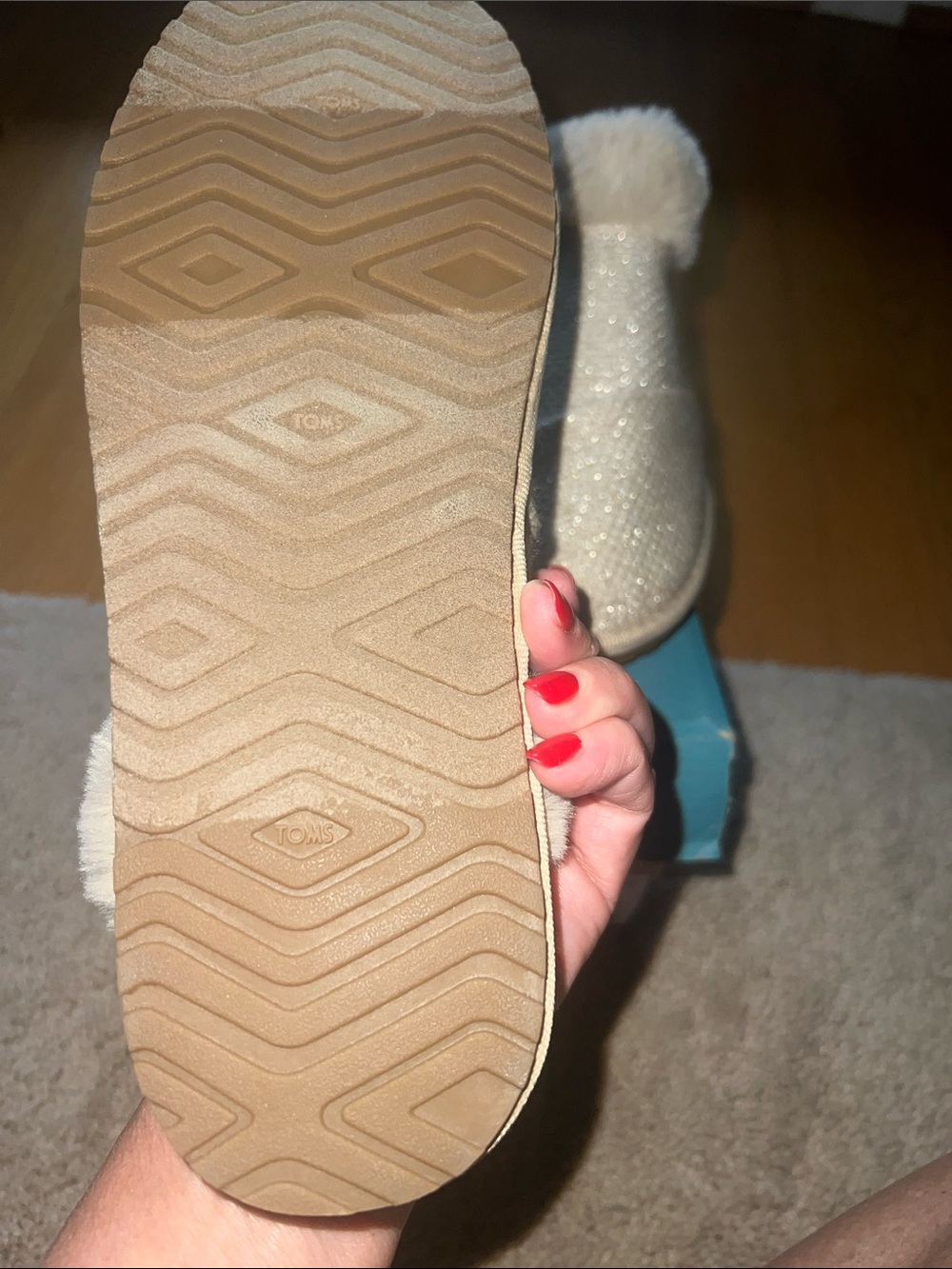 Toms Women's Valerie Oatmeal Sparkle 6.5 - Picture 5 of 6